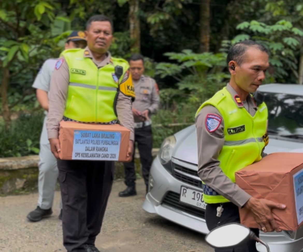 Satlantas Polres Purbalingga Hadir Menguatkan Korban Kecelakaan Lalu Lintas